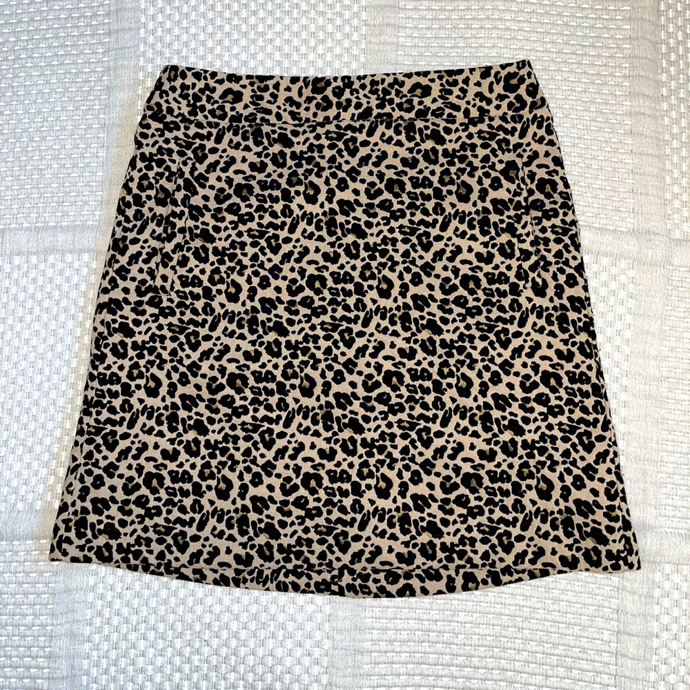 Ann Taylor LOFT Cheetah Print Mini Skirt With Pockets